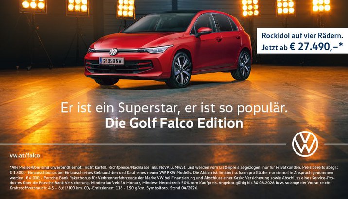 Sichern Sie sich jetzt die VW Golf Falco Edition in den Mobilitätswelten von Senker