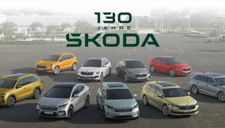 130 Jahre Škoda - Jetzt bei Senker Aktionsmodelle zum Hauspreis sichern! - Die Škoda Modellvielfalt mit dem 130 Jahre Škoda Schriftzug