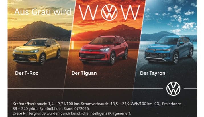 Entdecken Sie jetzt die preiswerten WOW-Angebote von VW in den Mobilitätswelten.