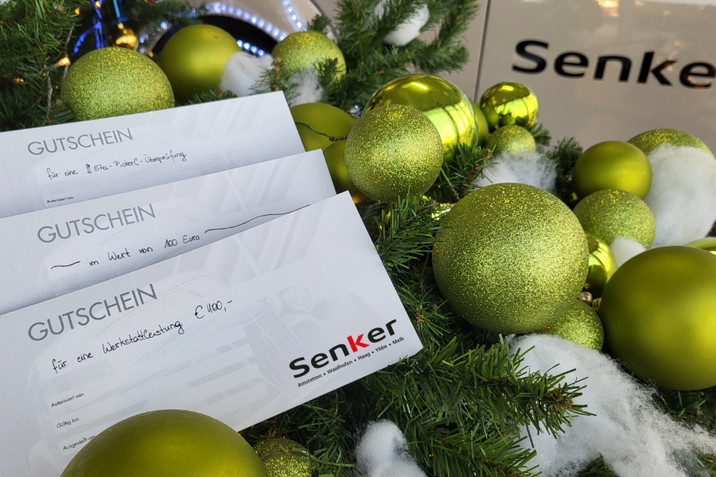 Sie benötigen noch ein Weihnachtsgeschenk für Ihre Liebsten? Dafür sind die Senker Gutscheine genau richtig. Unser Team bereitet diese gerne für Sie vor.