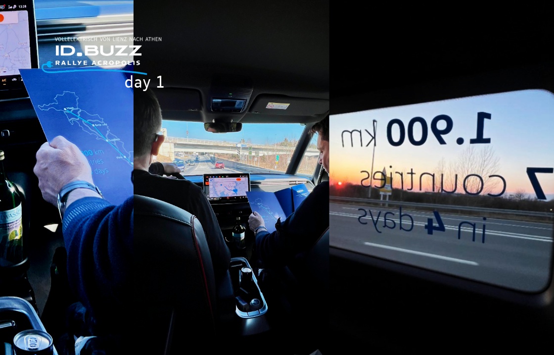 Vollelektrisch von Lienz nach Athen - ID.BUZZ Rallye Acropolis