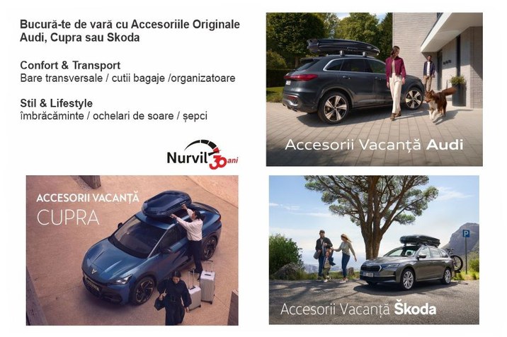 Accesorii Auto și Lifestyle Originale Audi, CUPRA & ŠKODA – Colecția de Vară